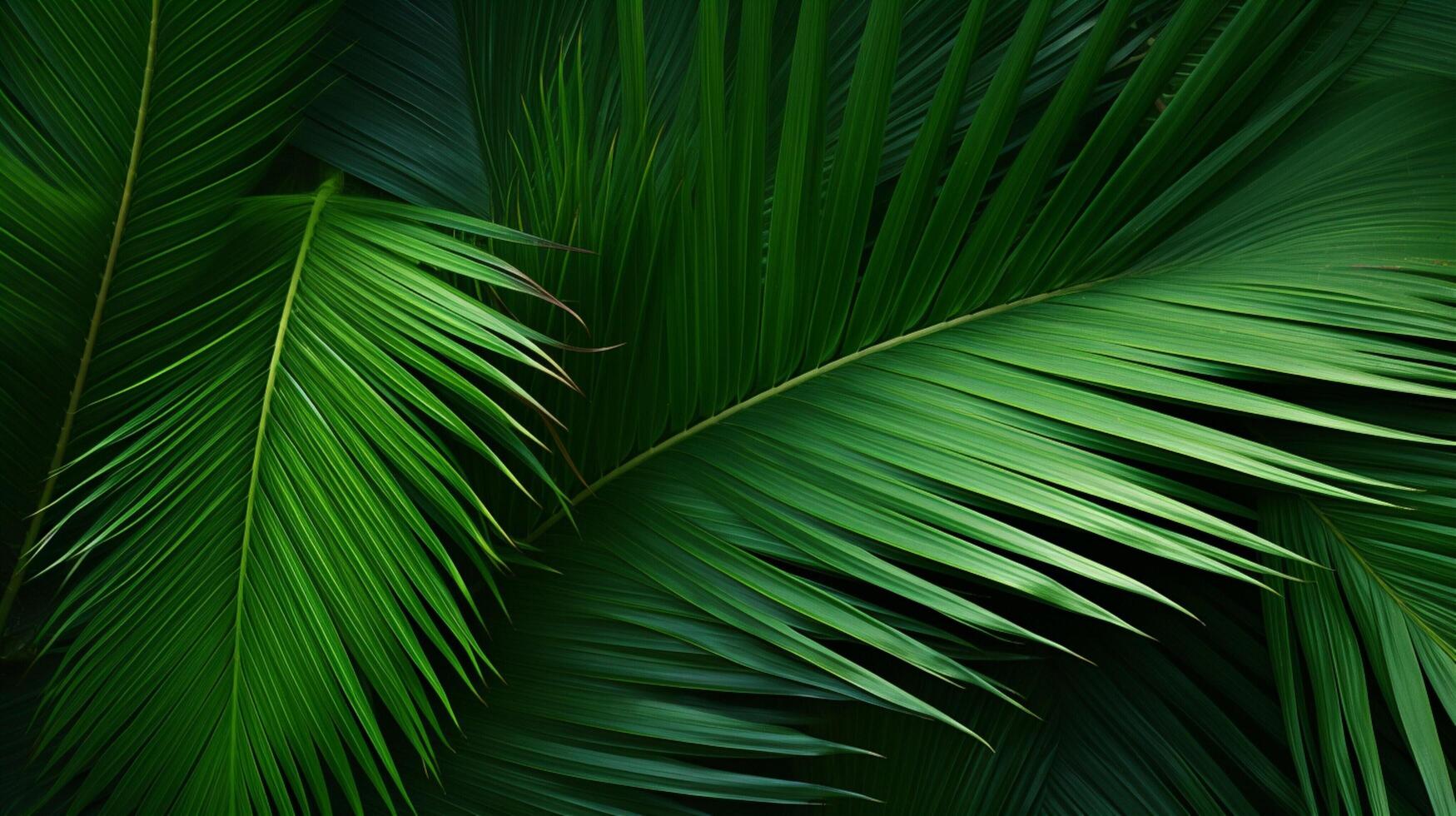 AI generated Palm Fronds Background photo