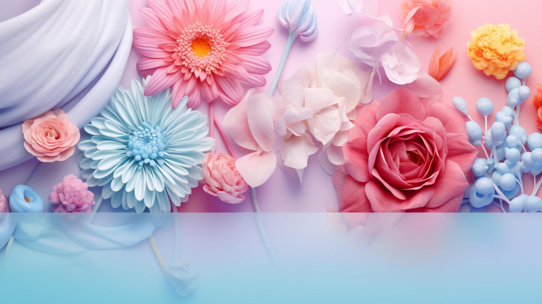 AI generated Pastel Collage Background photo