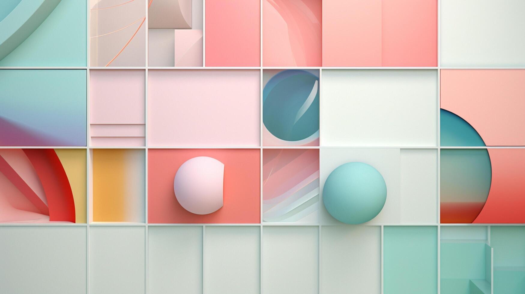 AI generated Pastel Collage of Modern Art Elements Background photo