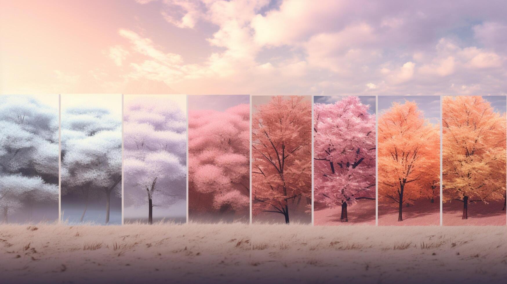 AI generated Pastel Nature Background photo