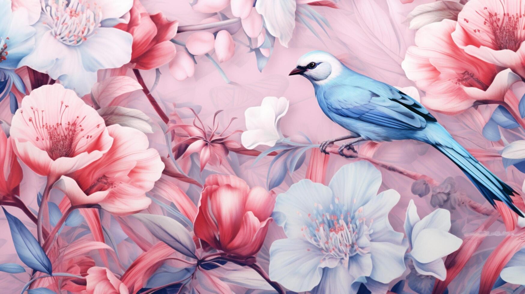 AI generated Pastel Nature Patterns Background photo