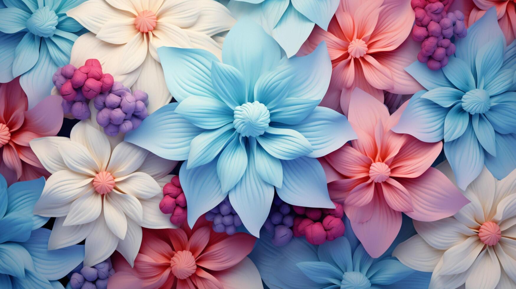 AI generated Pastel Nature Patterns Background photo