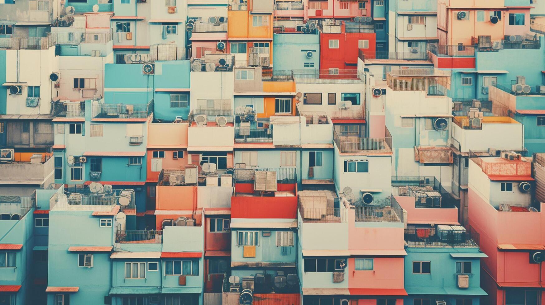 AI generated Pastel Urban Patterns Background photo