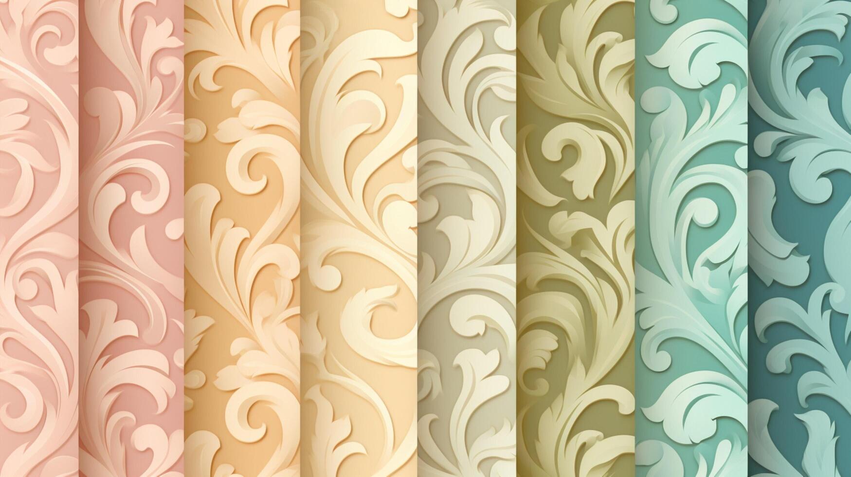 AI generated Pastel Vintage Patterns Background photo