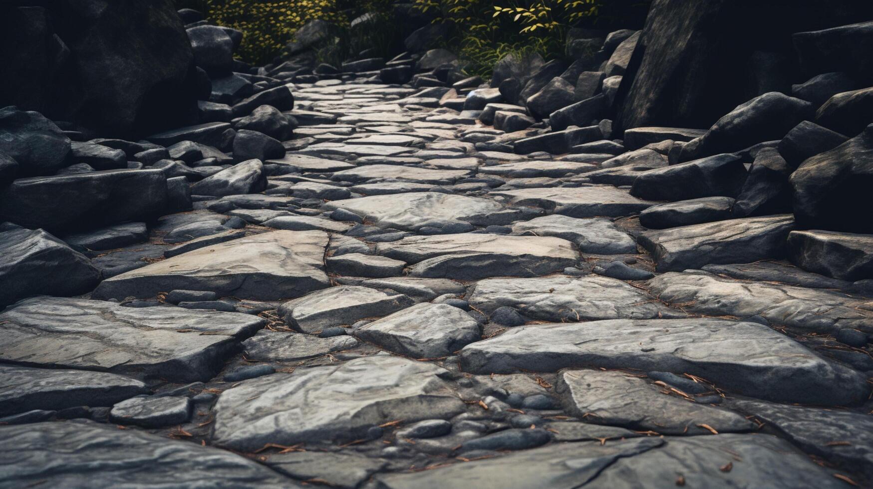 AI generated Path Stone Background photo