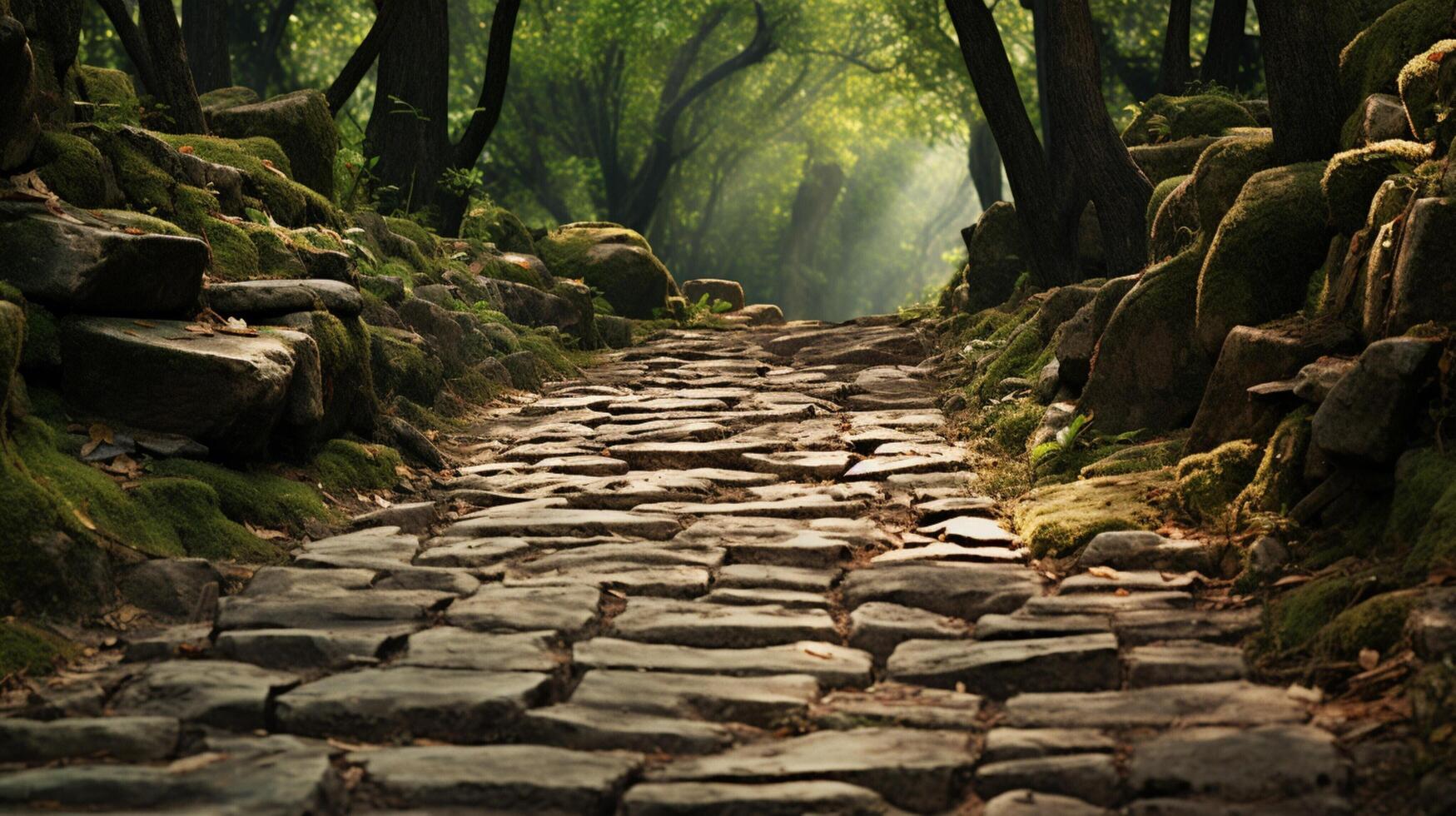 AI generated Path Stone Background photo