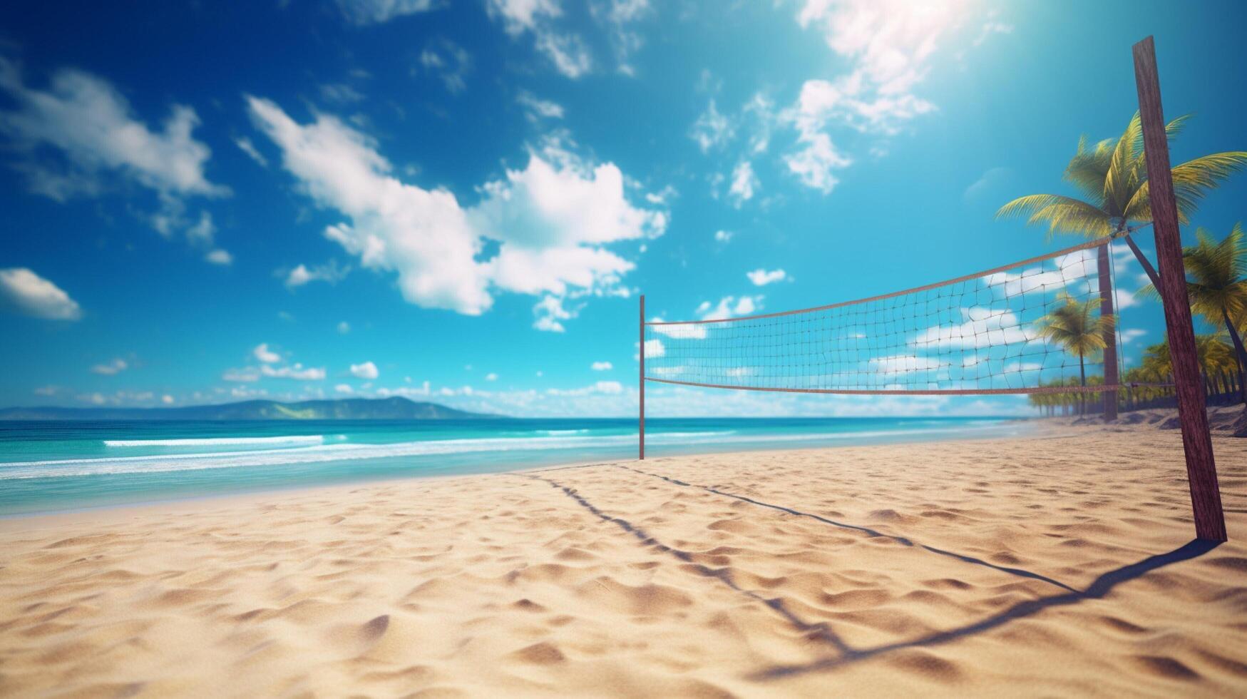 AI generated Perfect for beach sports and beach volleyball photo