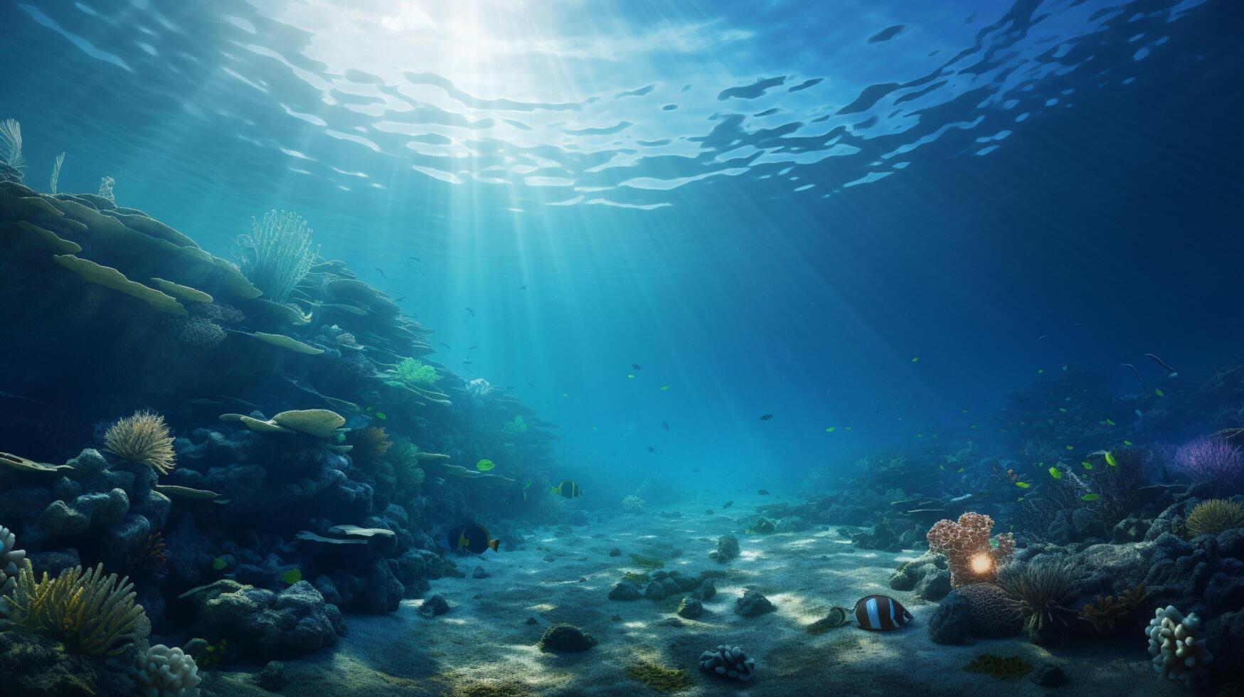 AI generated Perfect for marine and underwater exploration theme photo