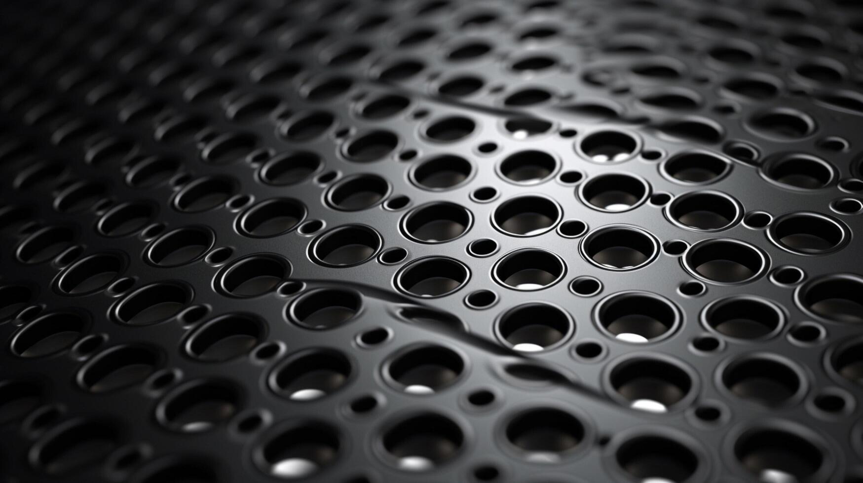 AI generated Perforated Metal with Round Holes Background photo