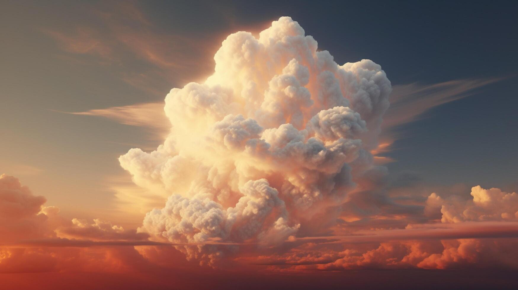 ai generado sombrerillo nubes antecedentes foto