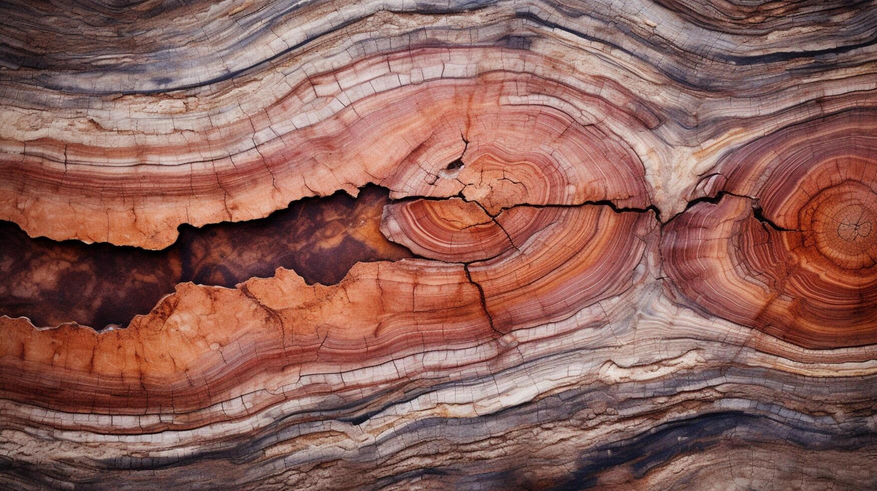 AI generated Petrified Wood Stone Background photo