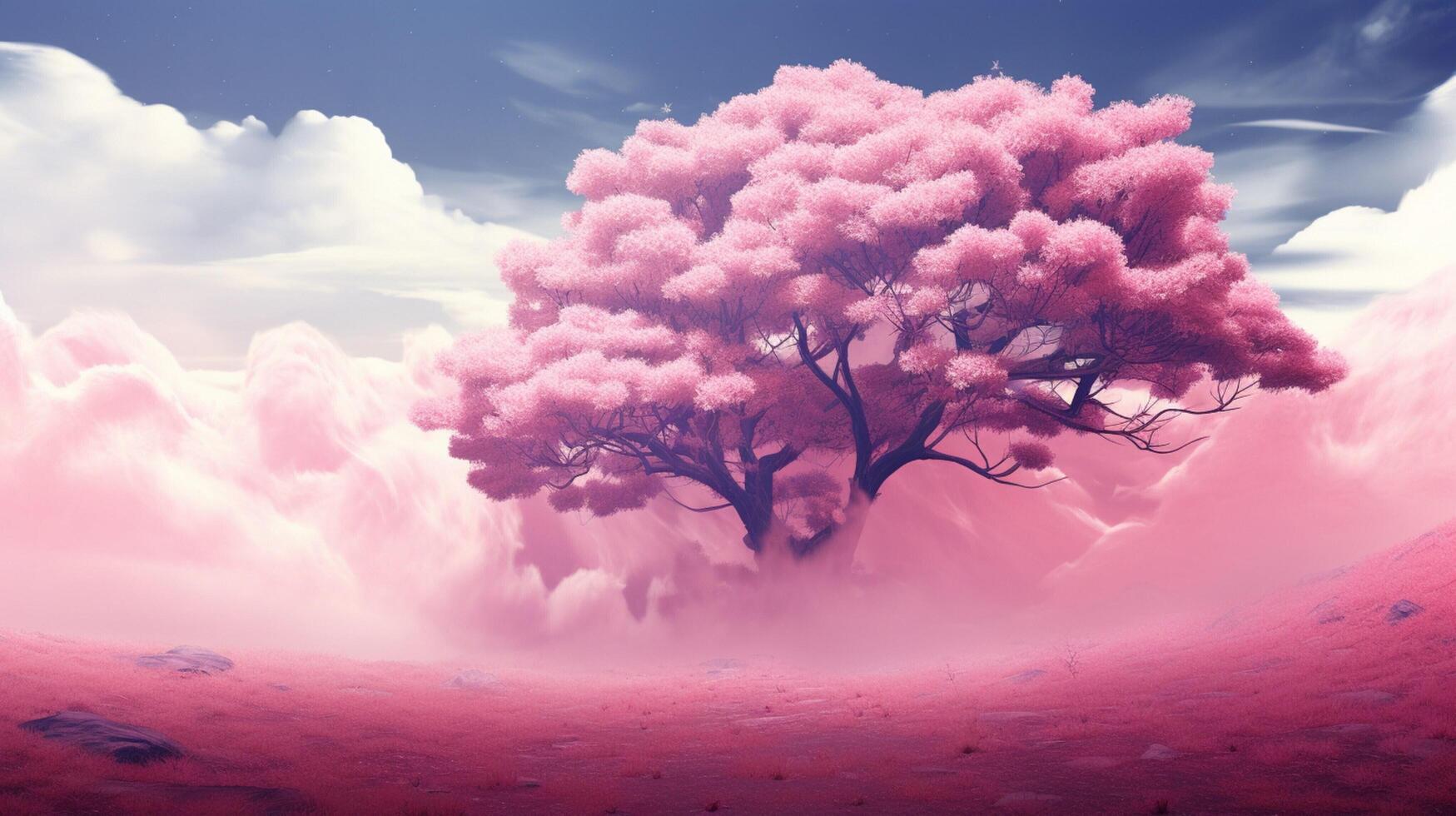 AI generated Pink background photo