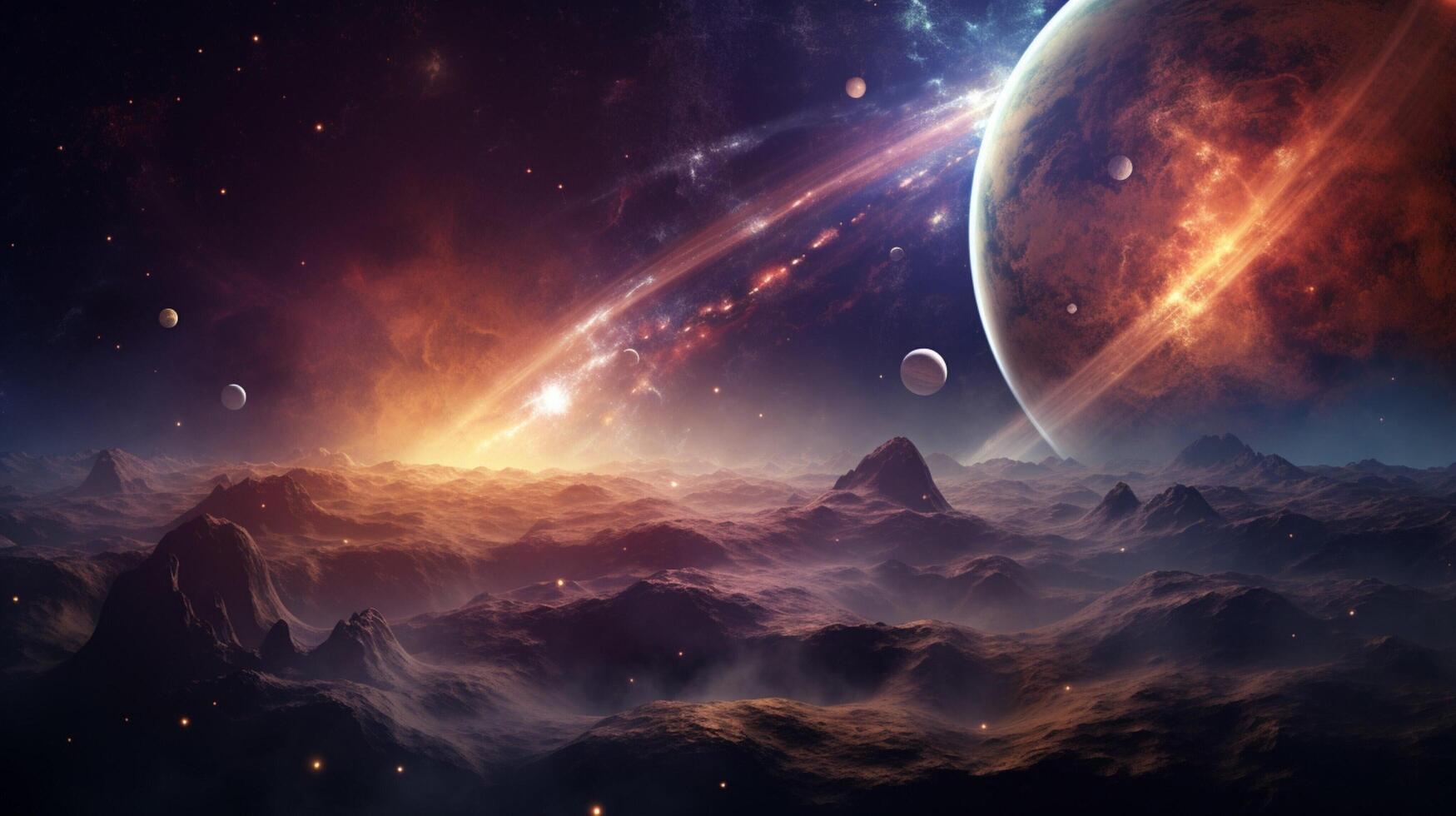 AI generated Planetary Space Background photo
