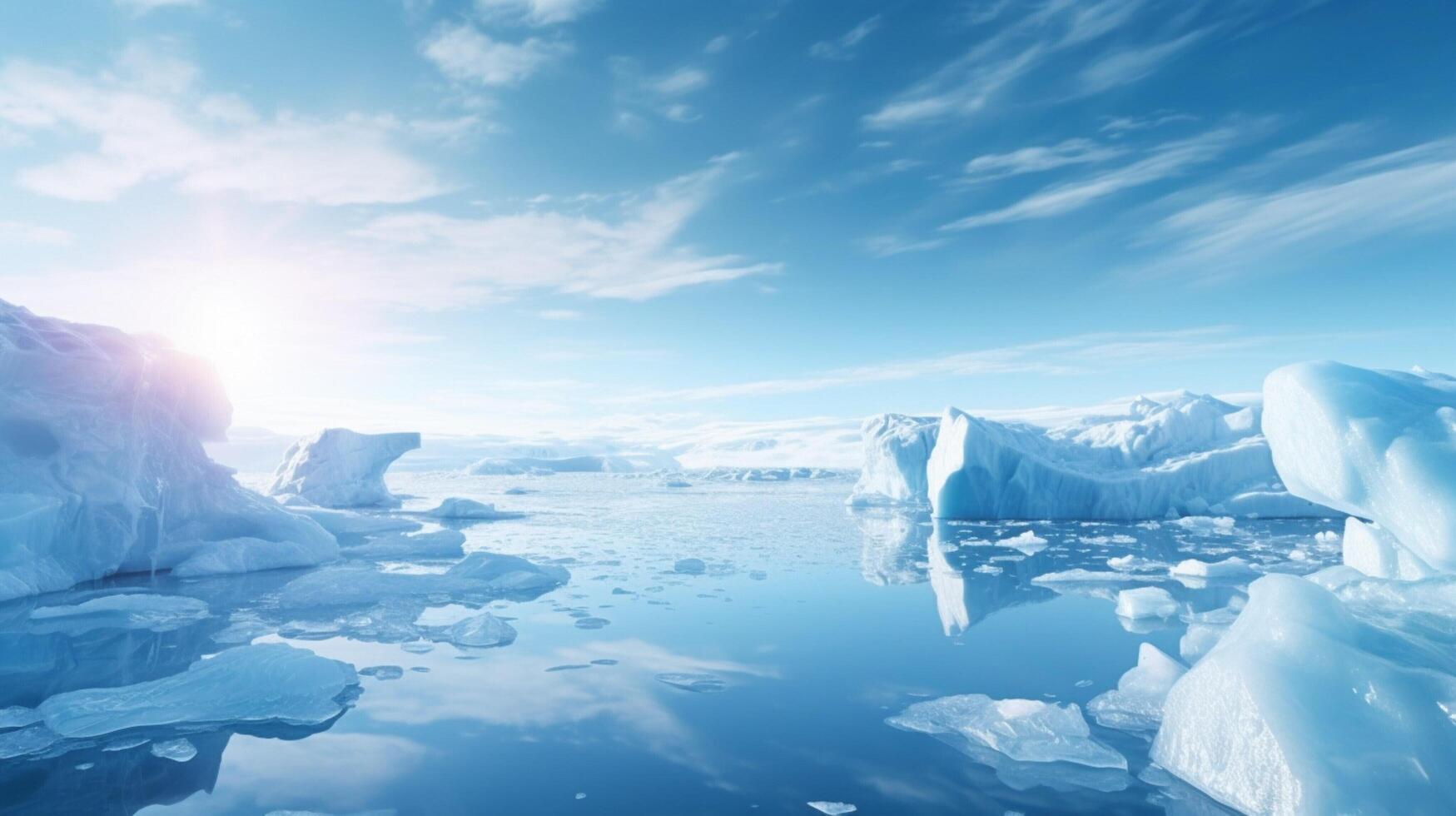 AI generated Polar Ice Nature Background photo