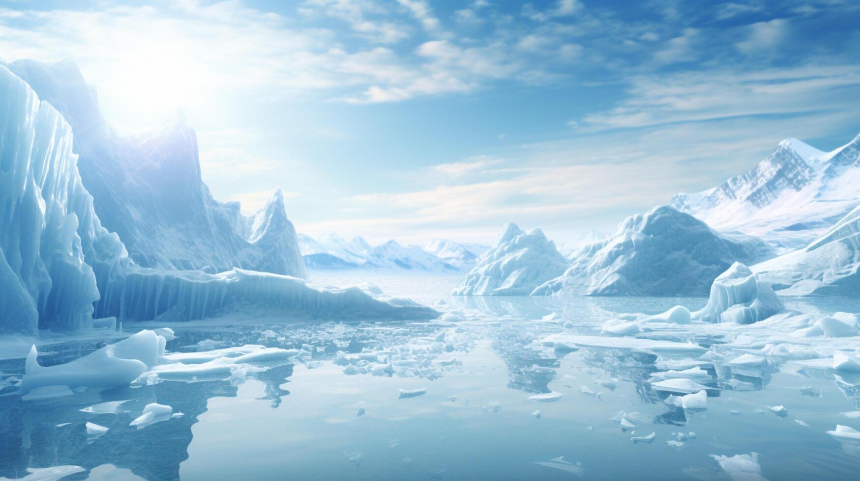 AI generated Polar Ice Nature Background photo