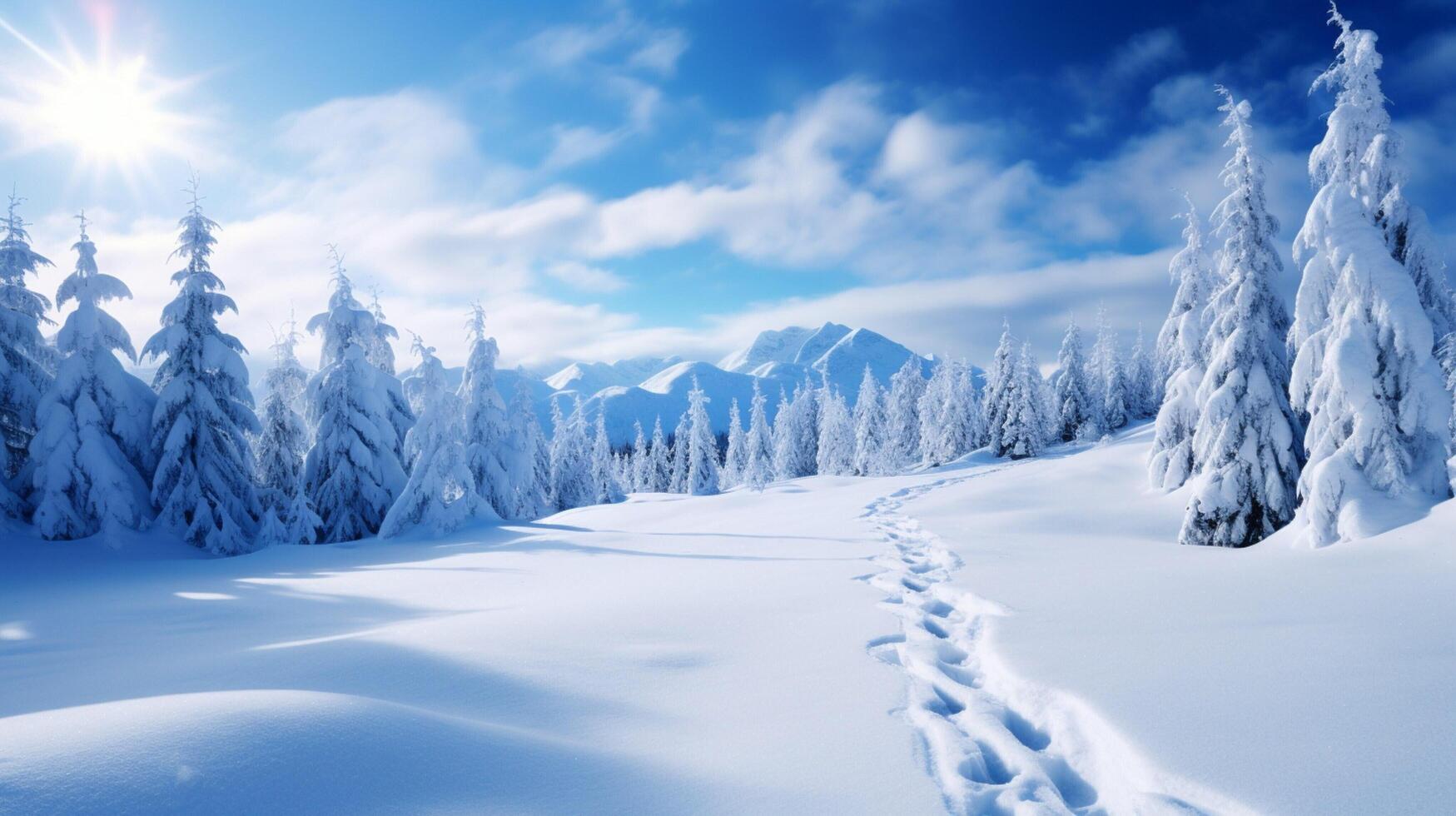 AI generated Powder Snow Background photo