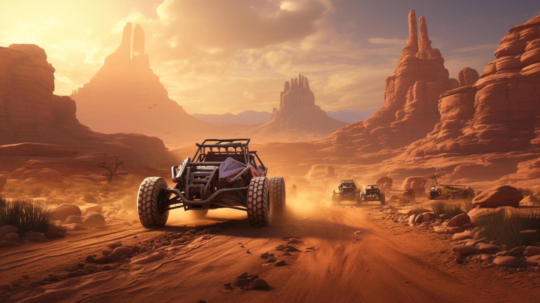 AI generated Racing game background photo