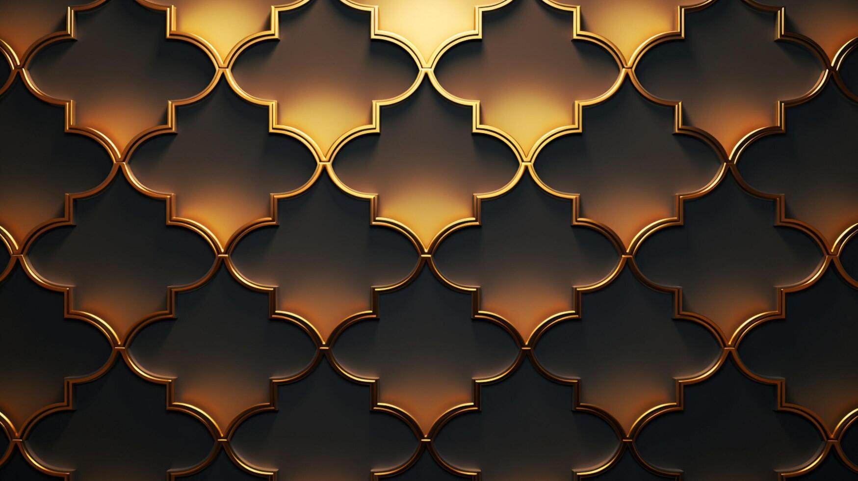 AI generated Quatrefoil Pattern Background photo