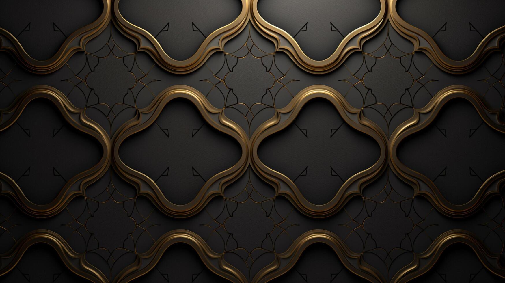 AI generated Quatrefoil Pattern Background photo