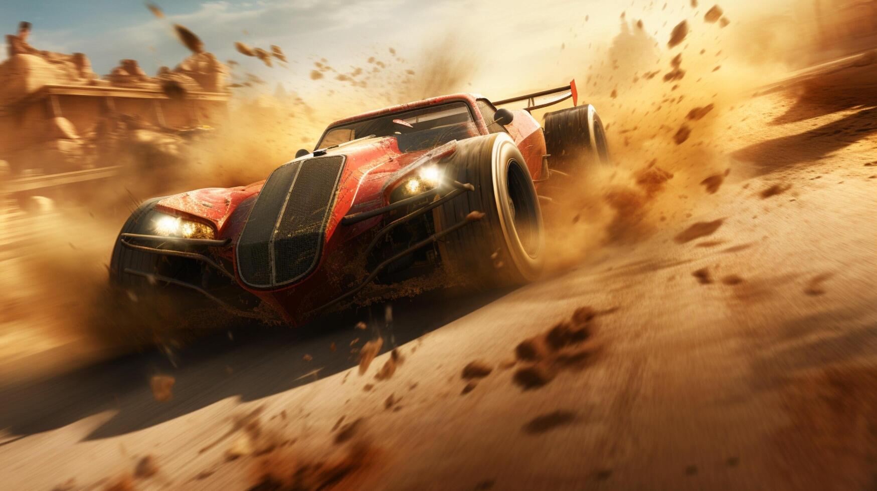 AI generated Racing game background photo