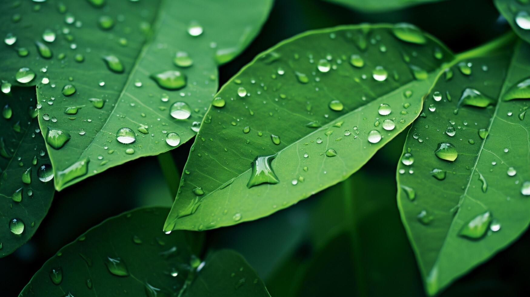 AI generated Raindrops Background photo