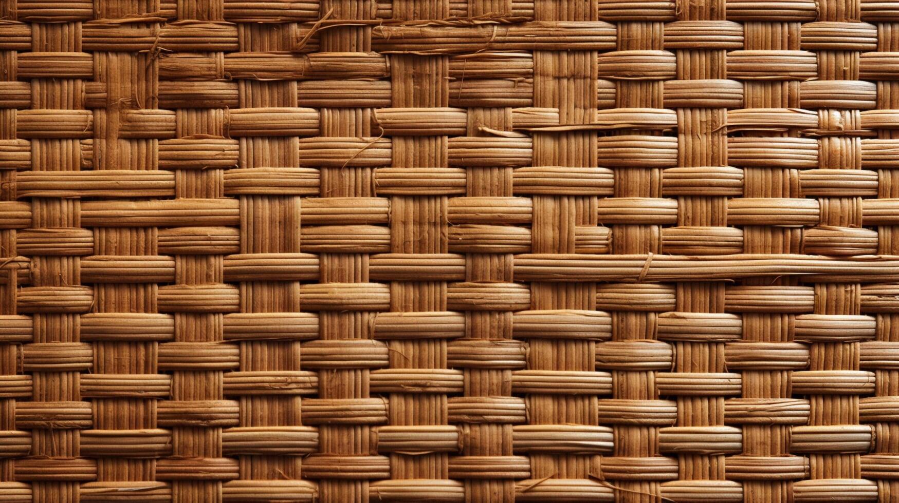 AI generated Rattan Texture Background photo