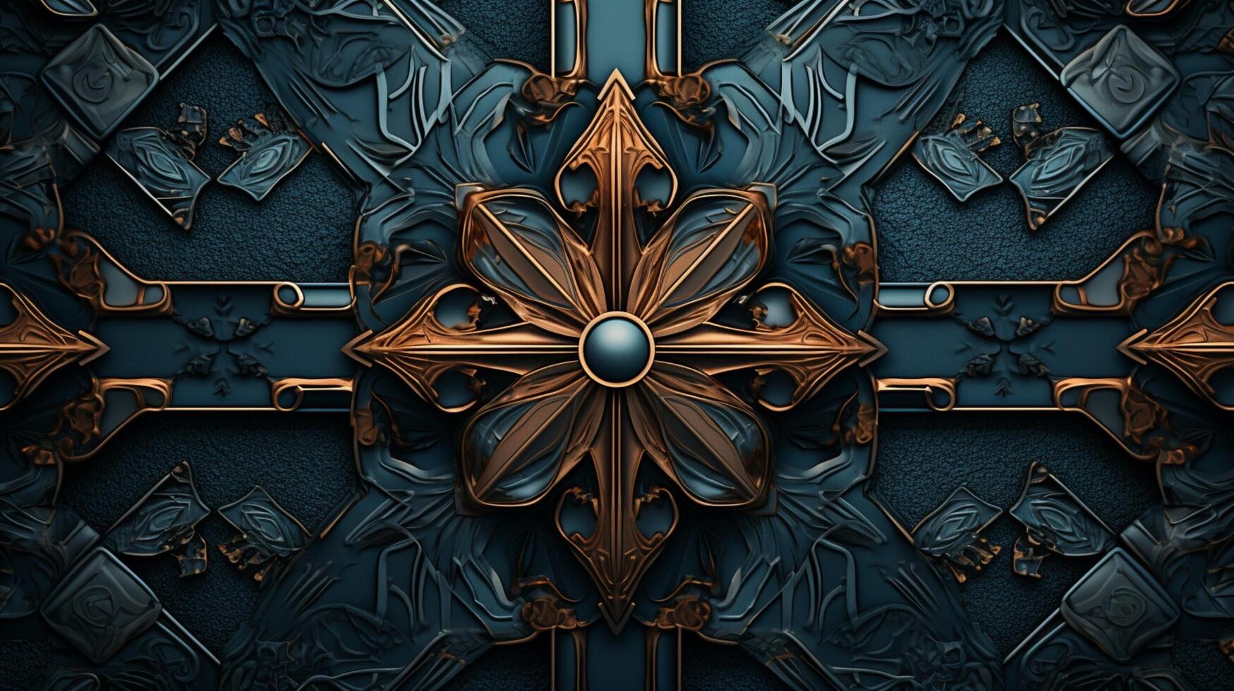 AI generated Repeating motifs based on urban elements and design photo