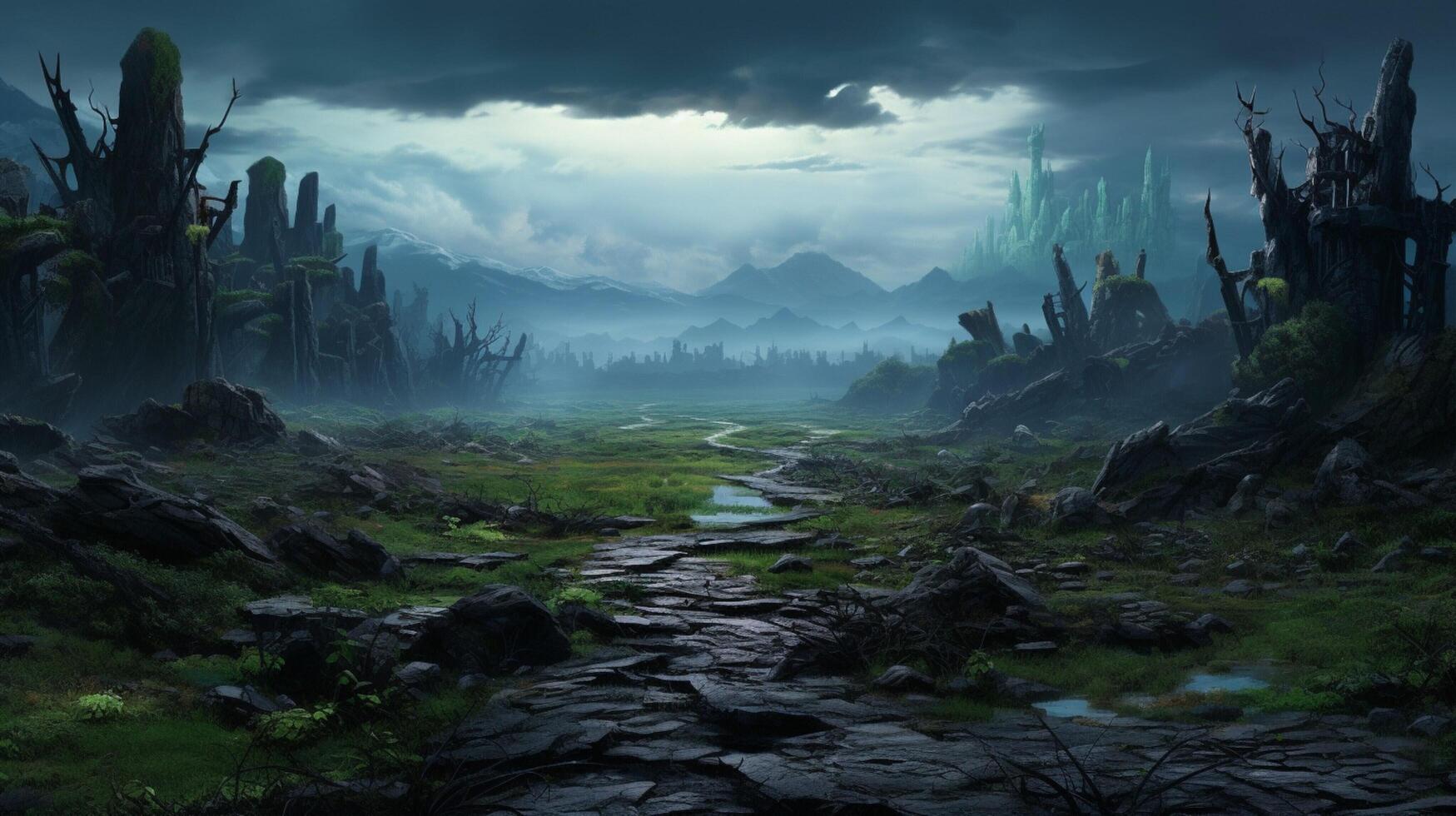 AI generated Role Playing RPG game background photo