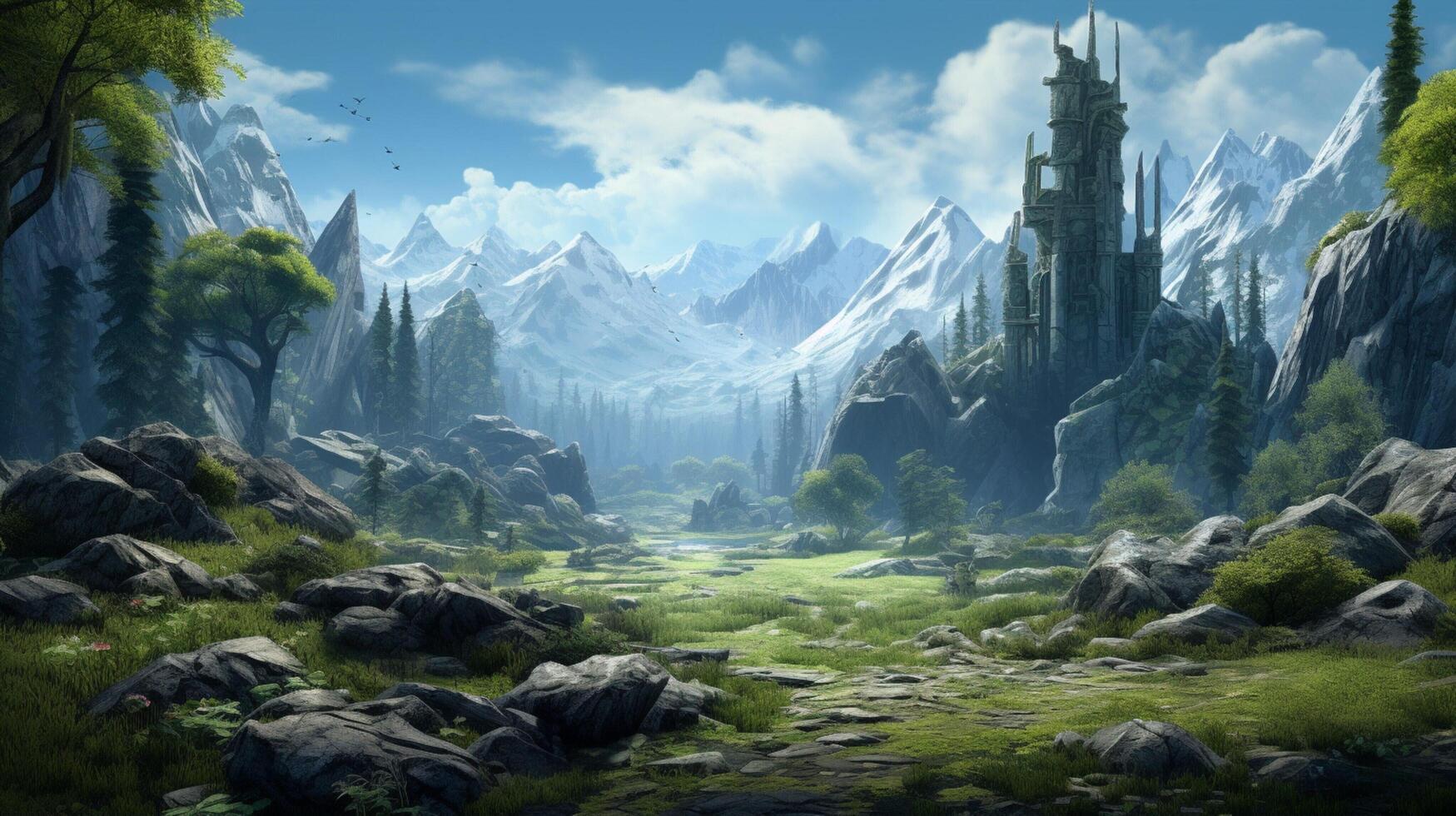 AI generated Role Playing RPG game background photo