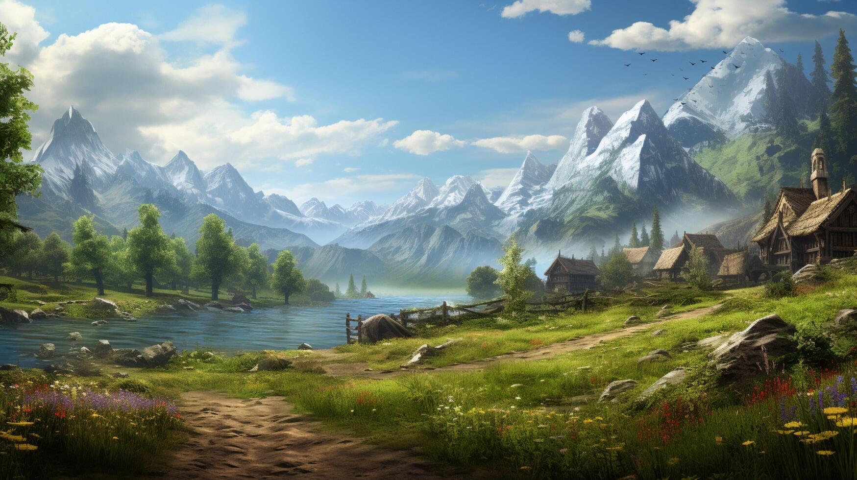 AI generated Role Playing RPG game background photo