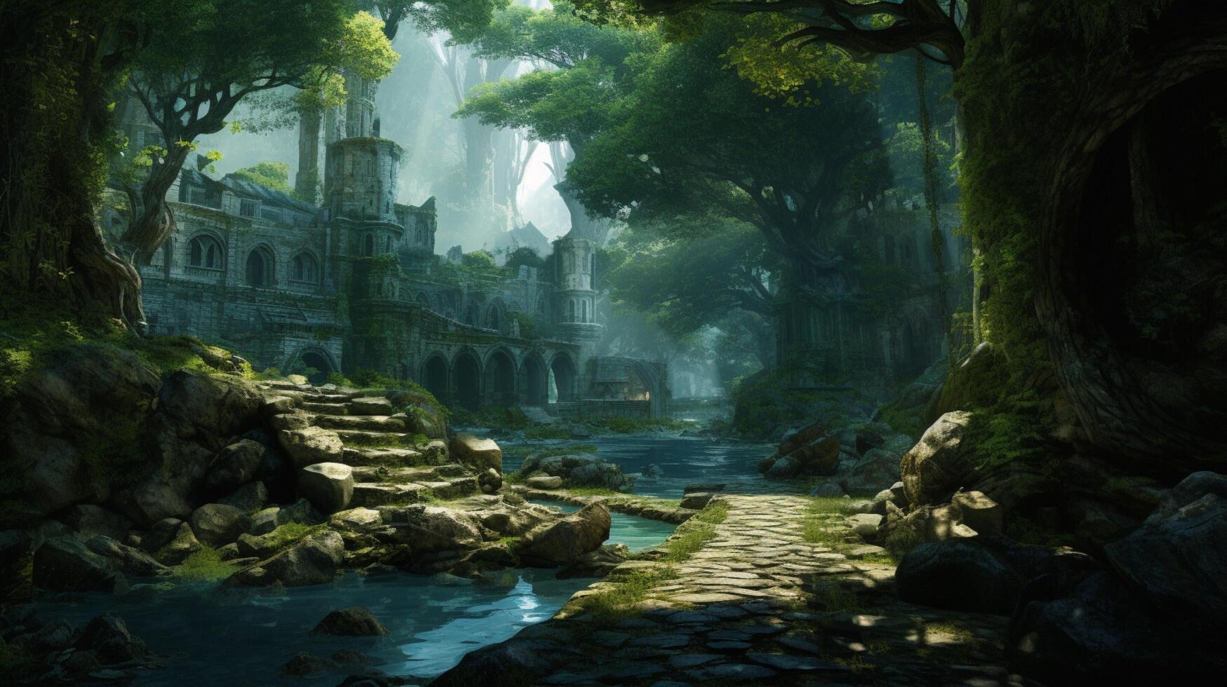AI generated Role Playing RPG game background photo