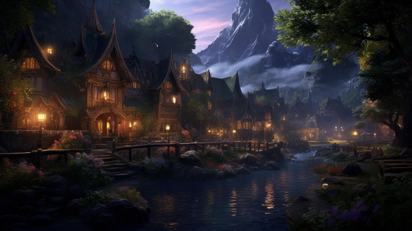 AI generated Role Playing RPG game background photo