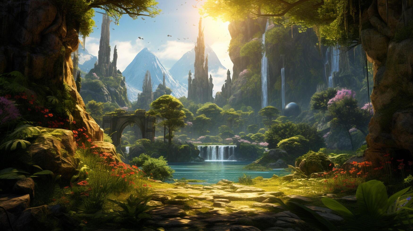AI generated Role Playing RPG game background photo