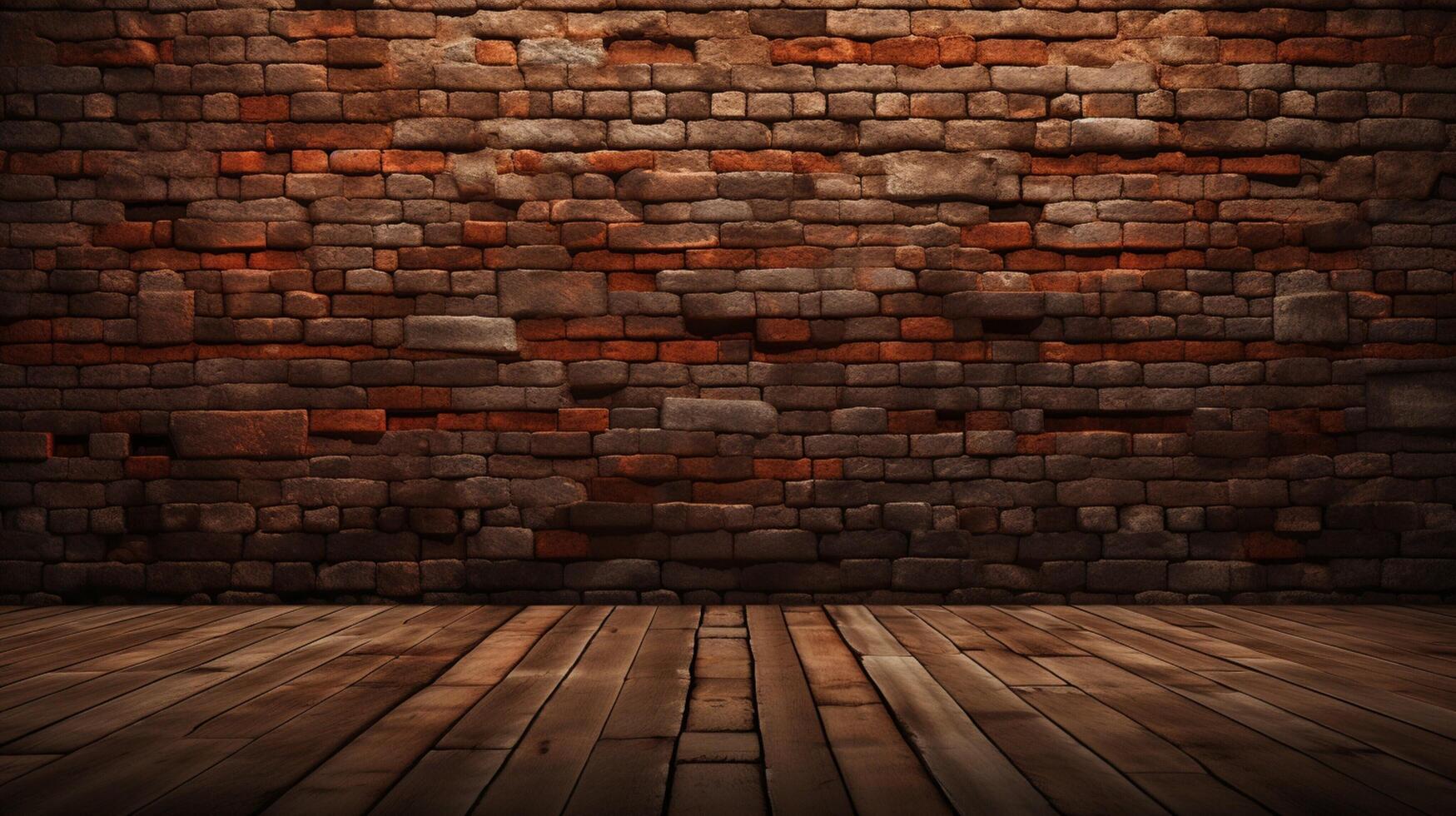 AI generated Running Bond Brick Background photo