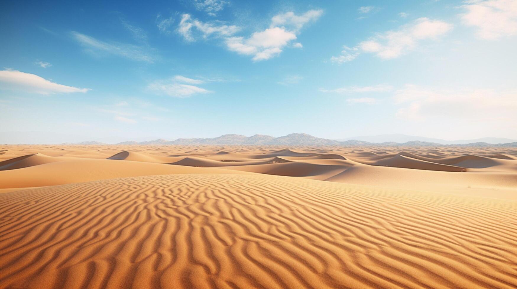 AI generated a sand castle on the beach with blue sky photo