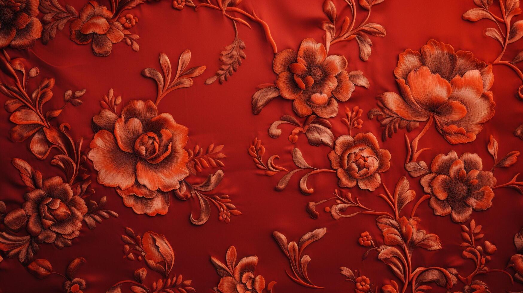 AI generated Satin Brocade Fabric Background photo