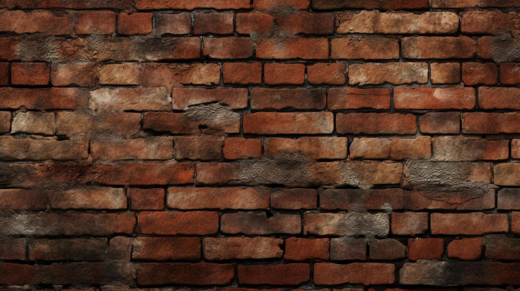 AI generated Seamless Brick Background photo