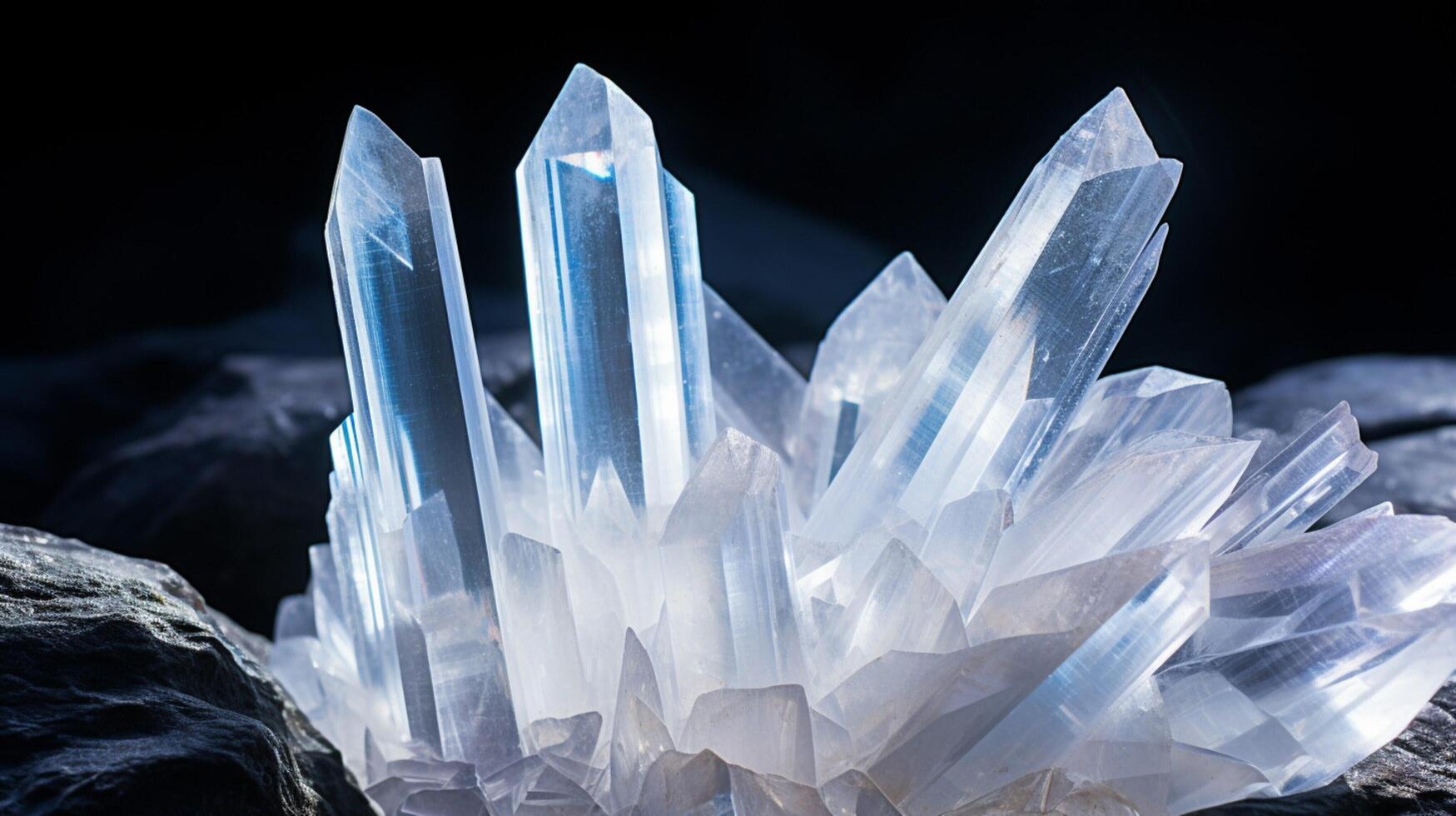 AI generated Selenite Stone Background photo