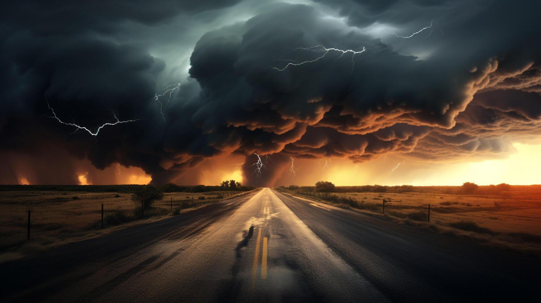 AI generated Severe Weather Background photo