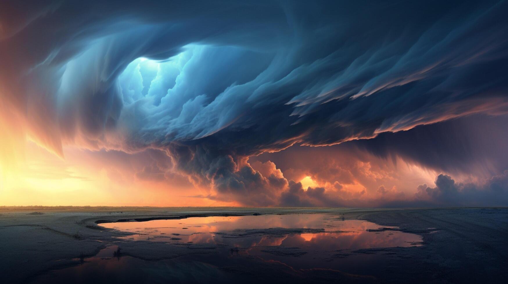 AI generated Shelf Clouds Background photo
