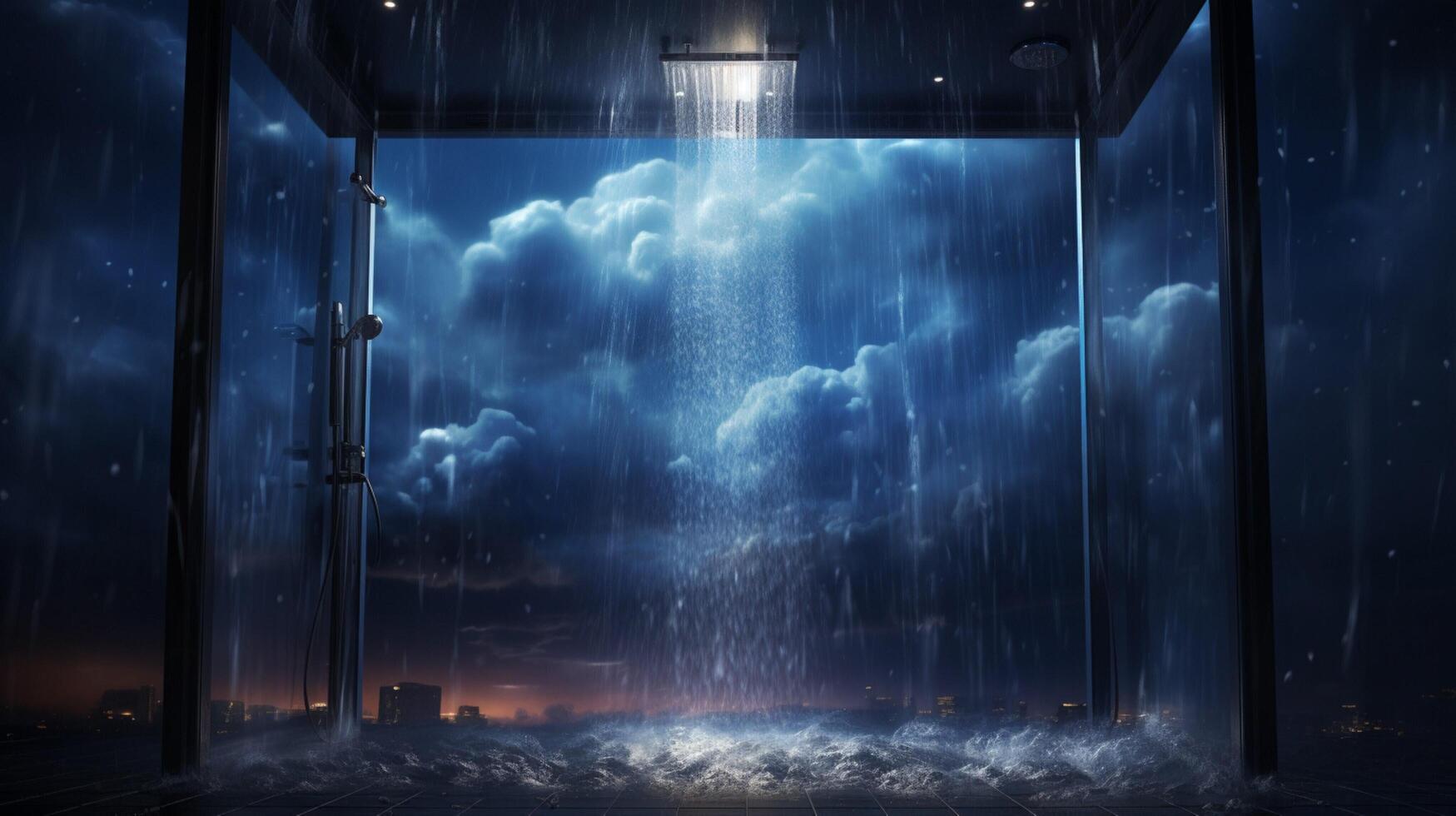 AI generated Showers high quality backgrounds photo