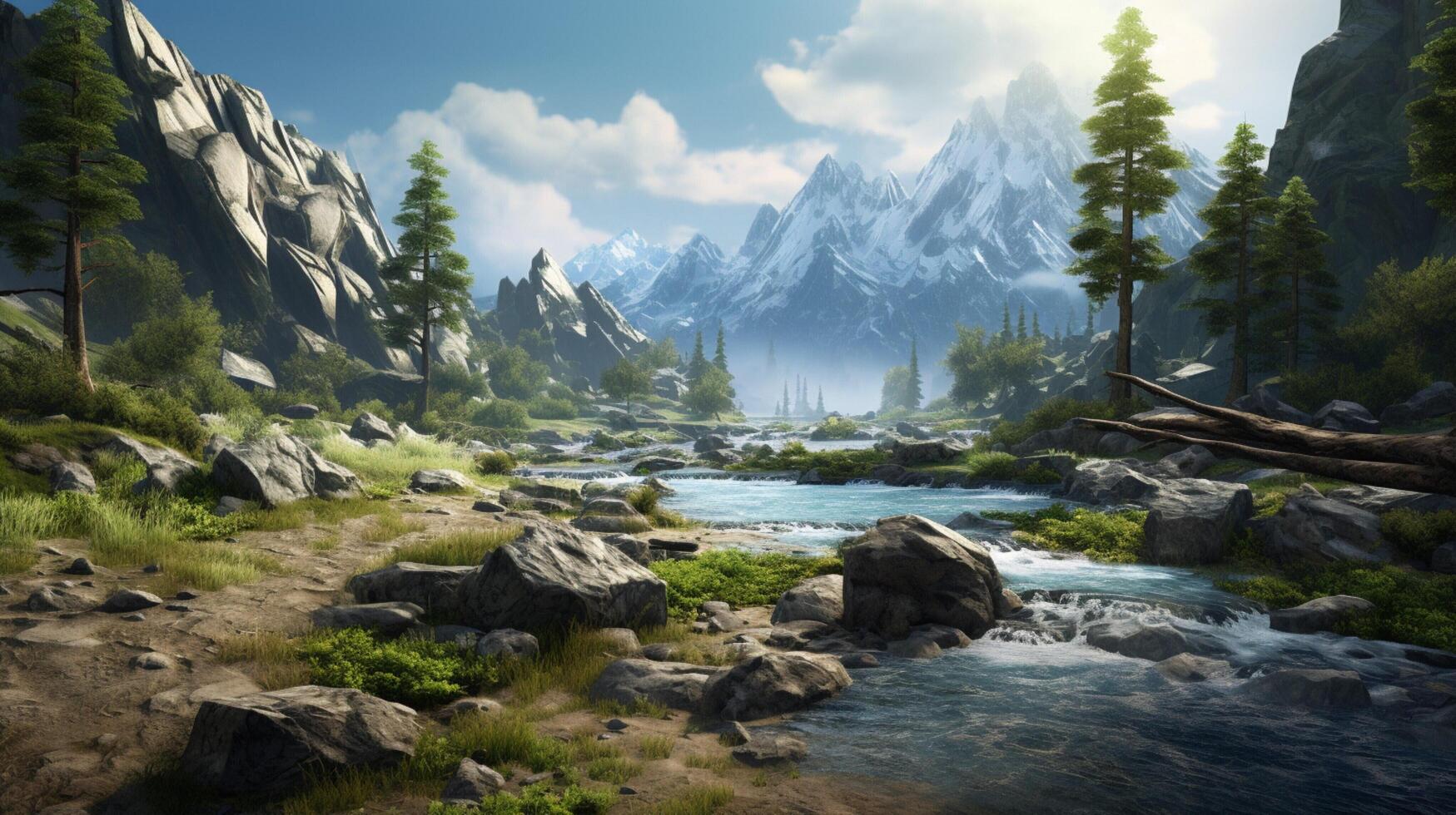 AI generated Simulation game background photo