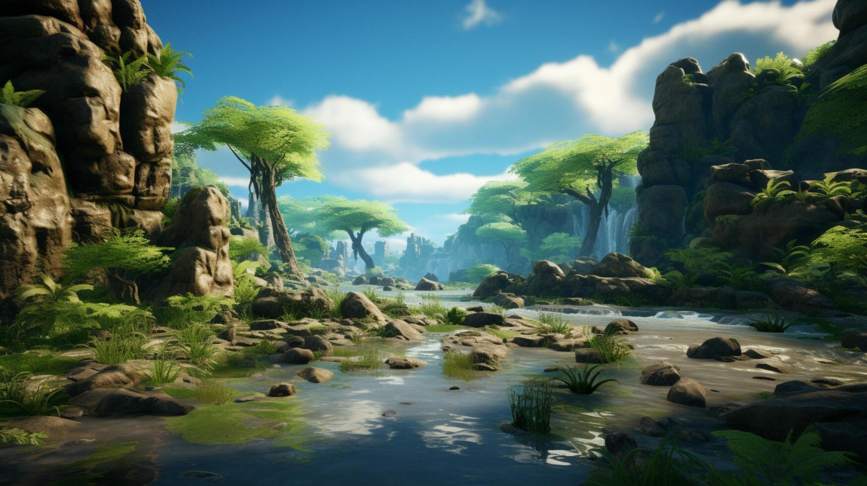 AI generated Simulation game background photo