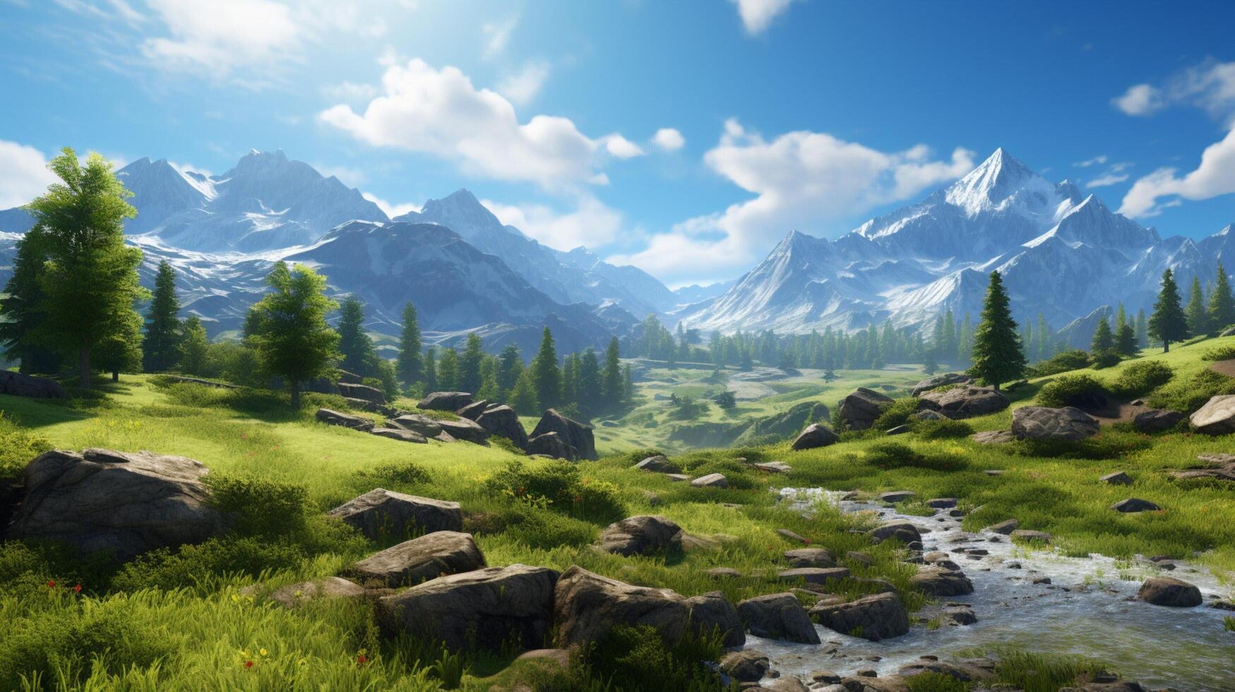 AI generated Simulation game background photo