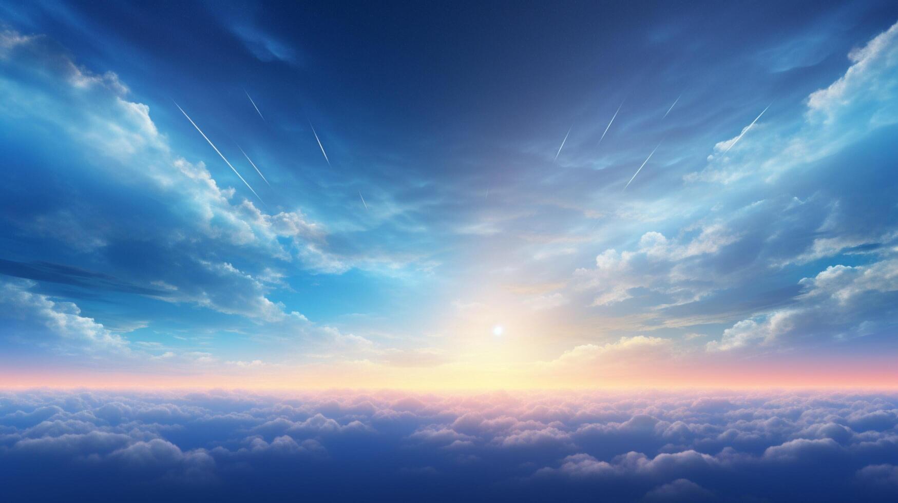 AI generated Sky with Abstract Avant-Garde Background photo