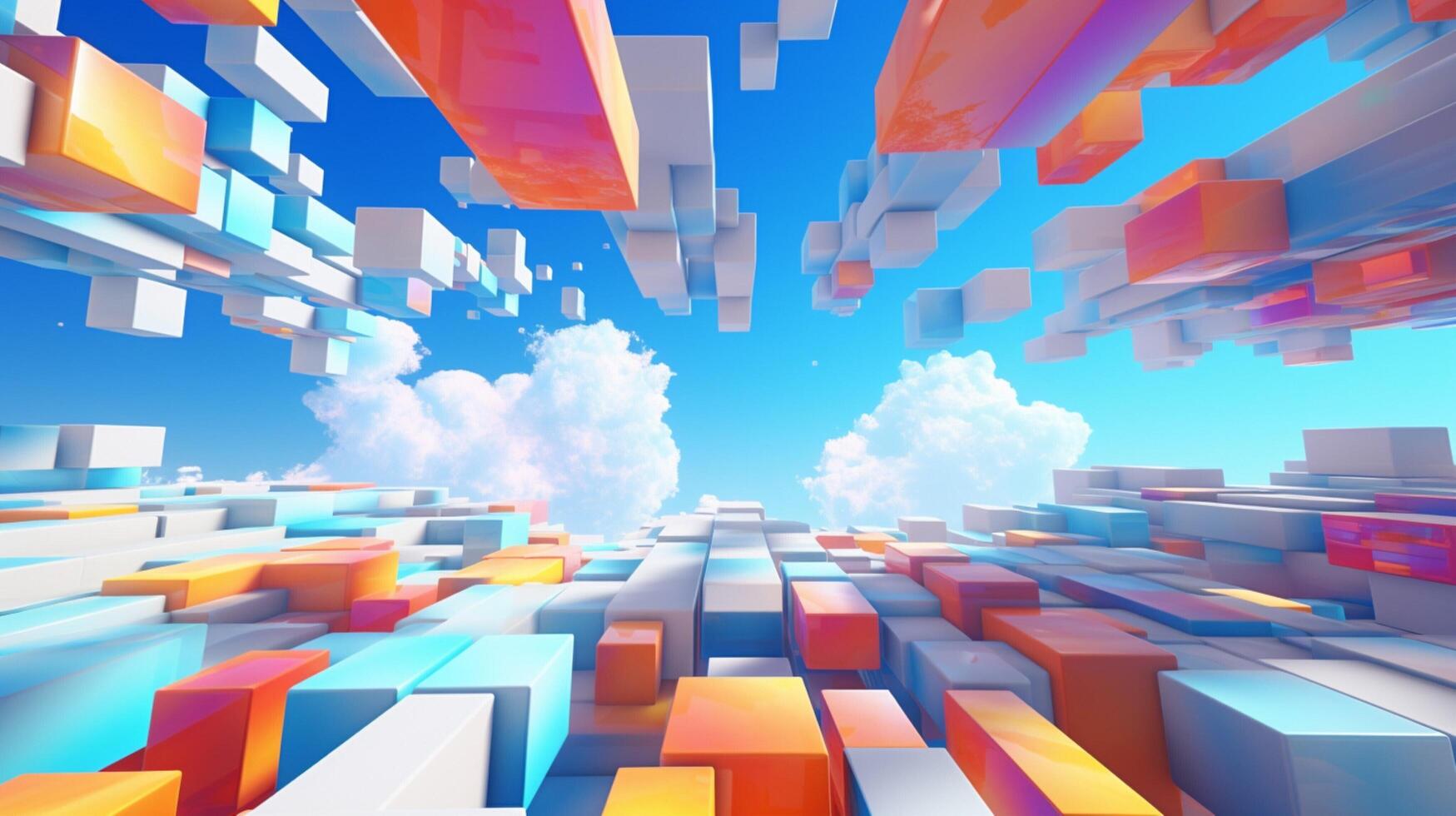 AI generated Sky with Abstract Constructivism Background photo