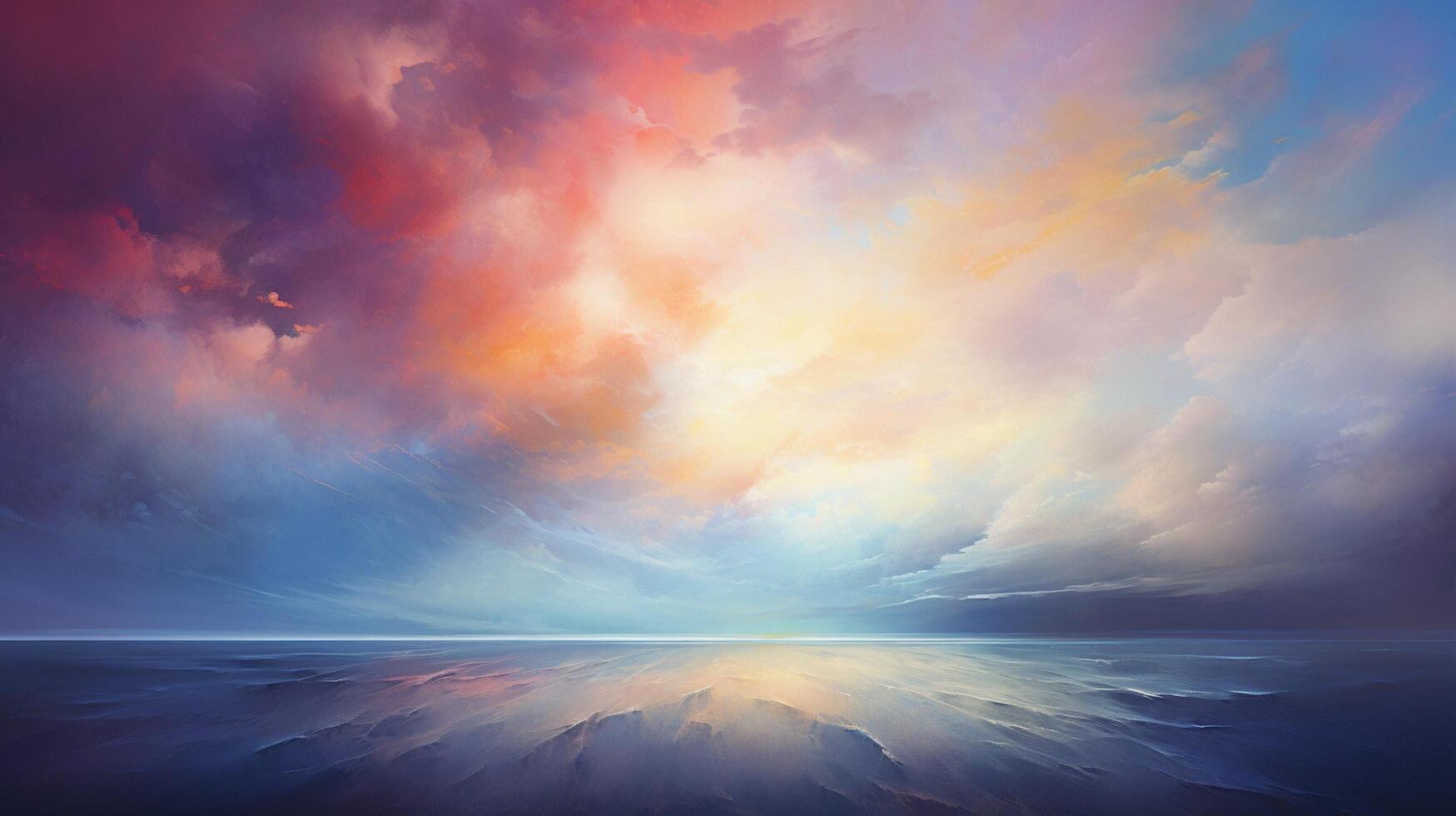 AI generated Sky with Abstract Contemporary Art Background photo