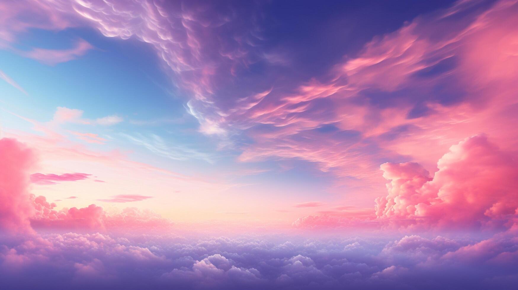 AI generated Sky with Abstract Digital Art Background photo