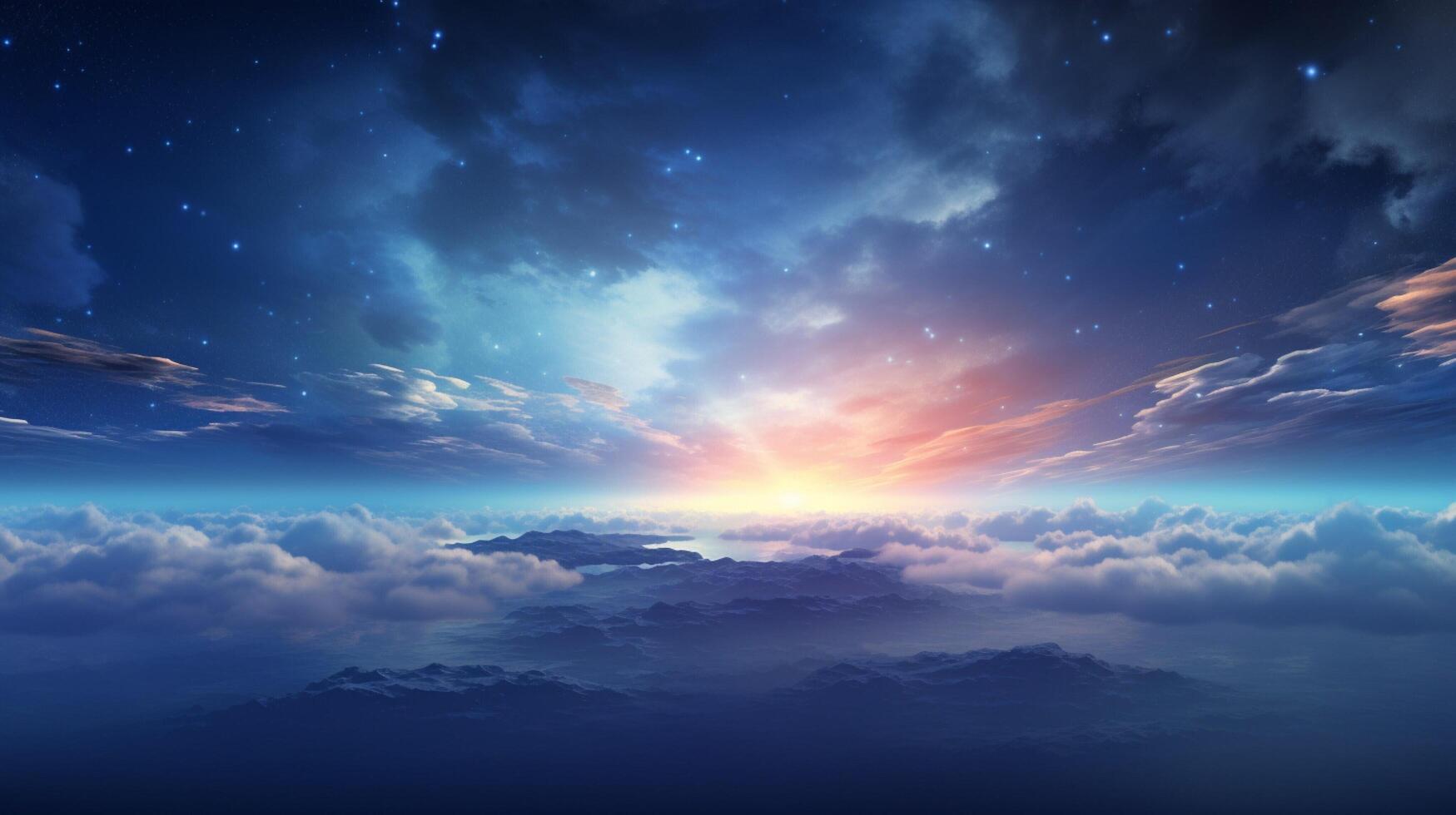 AI generated Sky with Abstract Fantasy Background photo