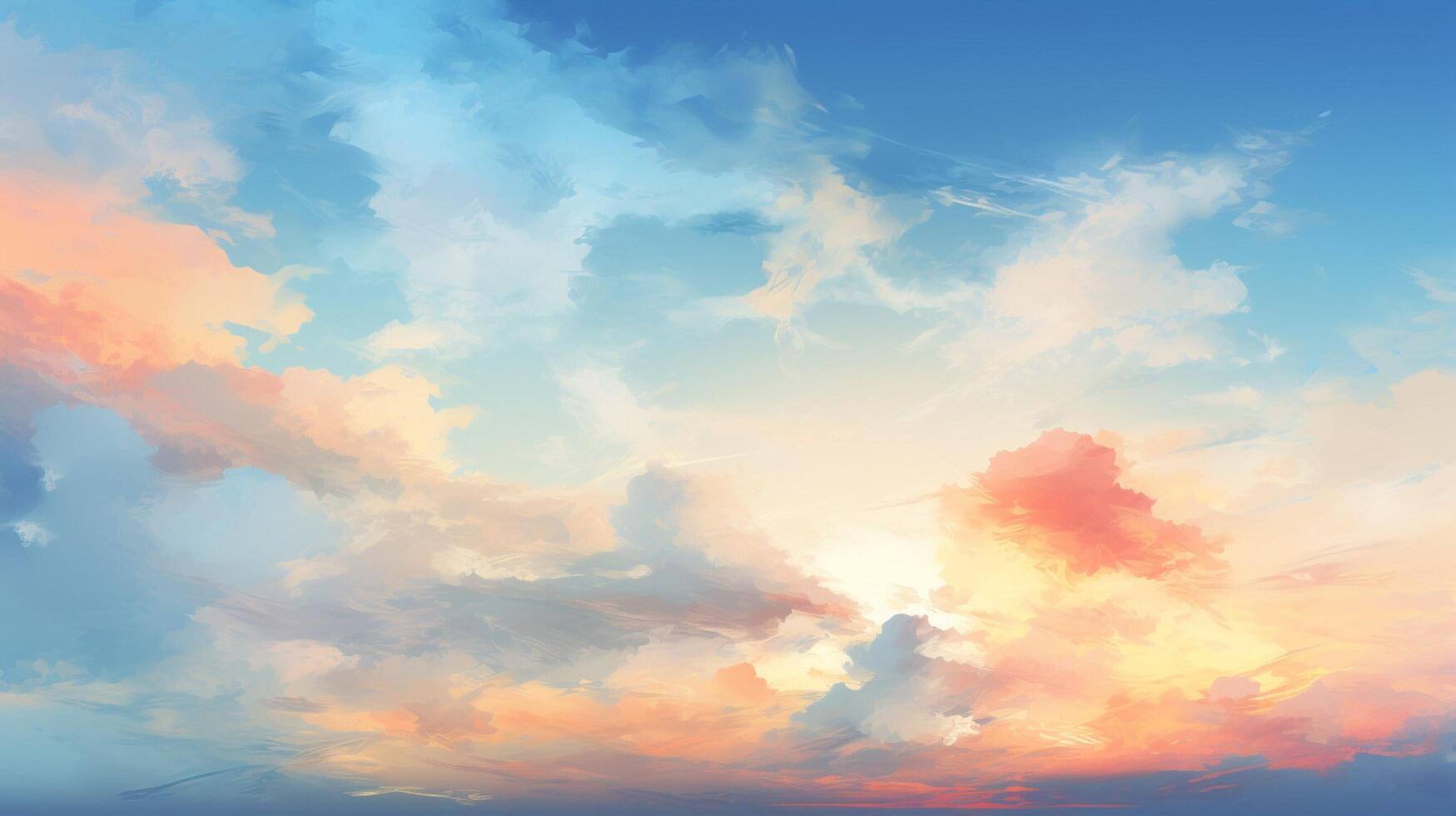 AI generated Sky with Abstract Impressionism Background photo